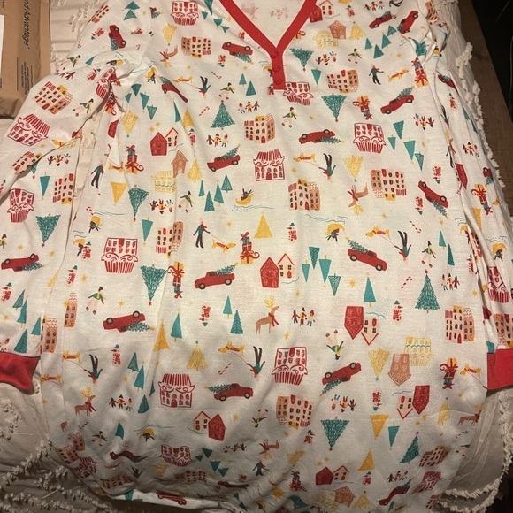 LC Lauren Conrad Other - LC Lauren Conrad Kids Nightgown with Red and Green Print